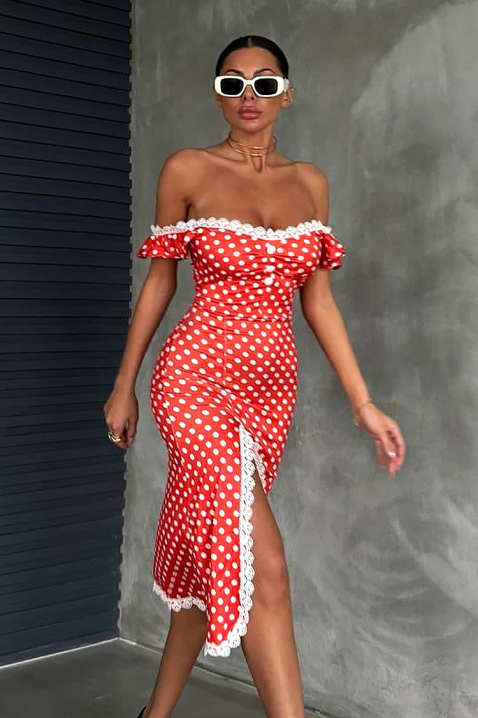 Φόρεμα MREVILDA, Χρώμα: κόκκινο, IVET.EU - Εκπτώσεις έως -80%