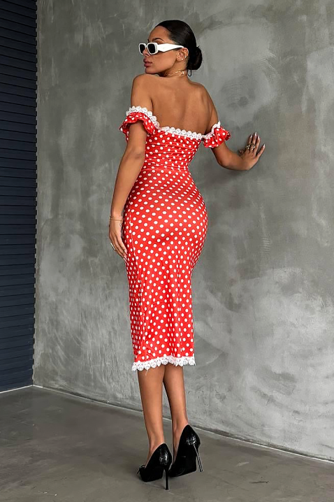 Φόρεμα MREVILDA, Χρώμα: κόκκινο, IVET.EU - Εκπτώσεις έως -80%