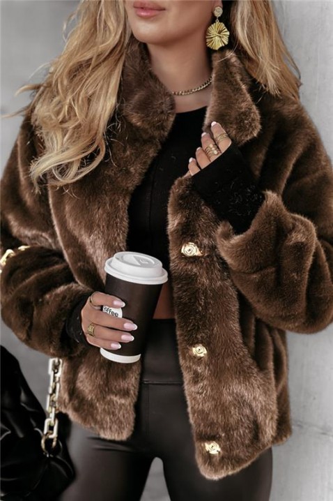 Μπουφάν ISLANDA BROWN, Χρώμα: καφέ, IVET.EU - Εκπτώσεις έως -80%