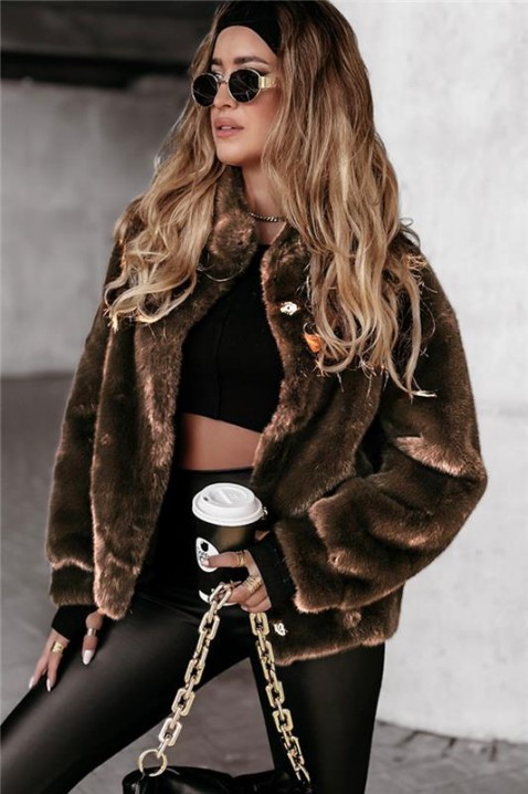 Μπουφάν ISLANDA BROWN, Χρώμα: καφέ, IVET.EU - Εκπτώσεις έως -80%