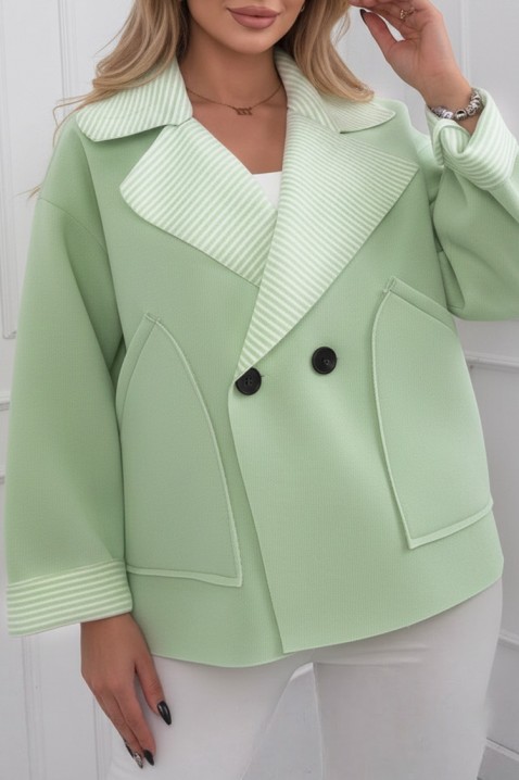 Παλτό VOLENDILA MINT, Χρώμα: μέντα, IVET.EU - Εκπτώσεις έως -80%