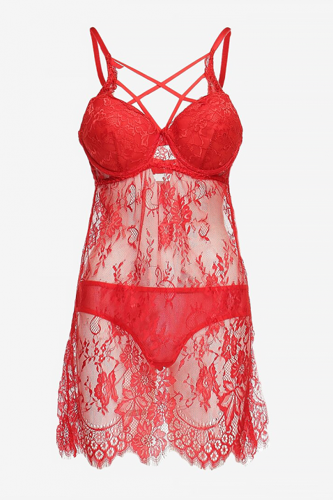 Νυχτικό GIANNA, Χρώμα: κόκκινο, IVET.EU - Εκπτώσεις έως -80%