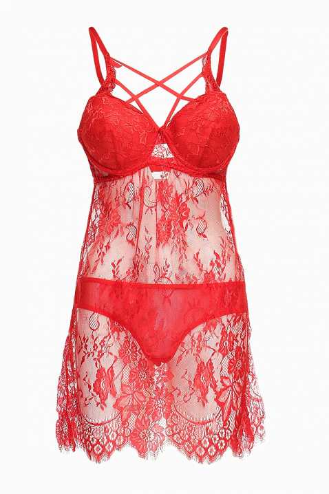 Νυχτικό GIANNA, Χρώμα: κόκκινο, IVET.EU - Εκπτώσεις έως -80%