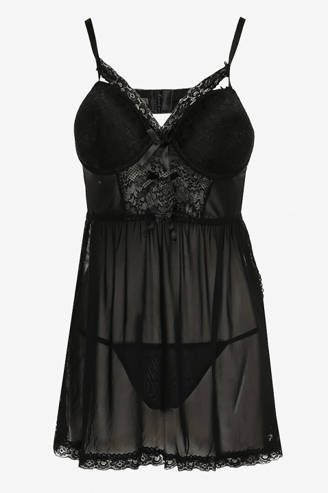 Νυχτικό VELORINZA, Χρώμα: μαύρο, IVET.EU - Εκπτώσεις έως -80%