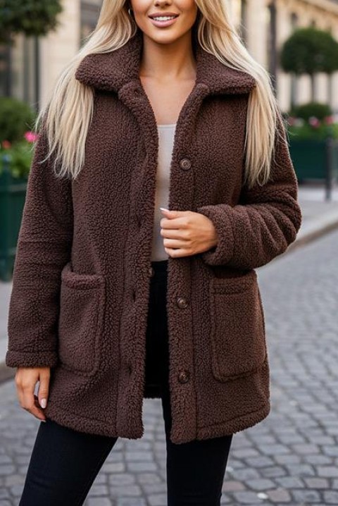 Ζακέτα MONTANZA BROWN, Χρώμα: καφέ, IVET.EU - Εκπτώσεις έως -80%