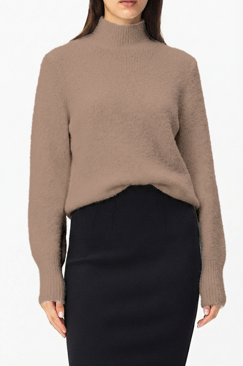 Πουλόβερ BROJEFA CAMEL, Χρώμα: μόκα,ανοιχτό καφέ, IVET.EU - Εκπτώσεις έως -80%