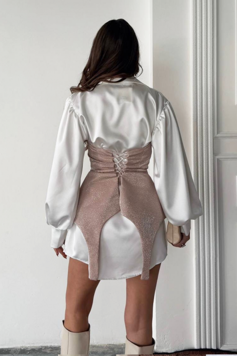 Φόρεμα GORDENZA PUDRA, Χρώμα: πούδρα, IVET.EU - Εκπτώσεις έως -80%