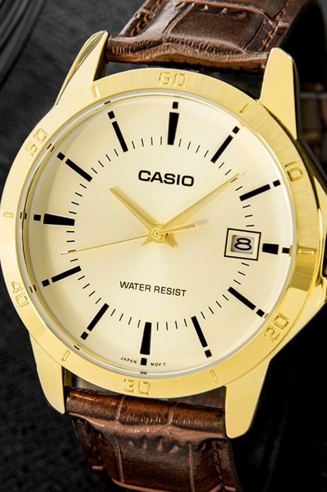 Ανδρικό ρολόι Casio MTP-V004GL-7AUDF, Χρώμα: καφέ, IVET.EU - Εκπτώσεις έως -80%