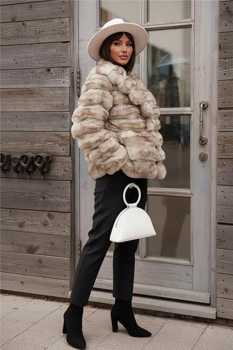 Παλτό FLOSERGA, Χρώμα: μπεζ, IVET.EU - Εκπτώσεις έως -80%