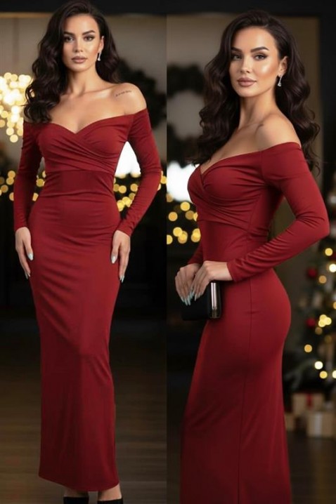 Φόρεμα NABLINDA BORDO, Χρώμα: μπορντό, IVET.EU - Εκπτώσεις έως -80%