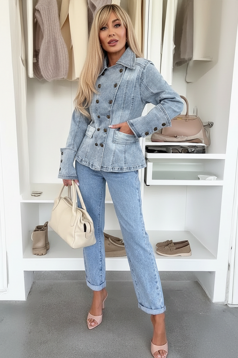 Τζιν μπουφάν ZORELIA, Χρώμα: Γαλάζιο, IVET.EU - Εκπτώσεις έως -80%