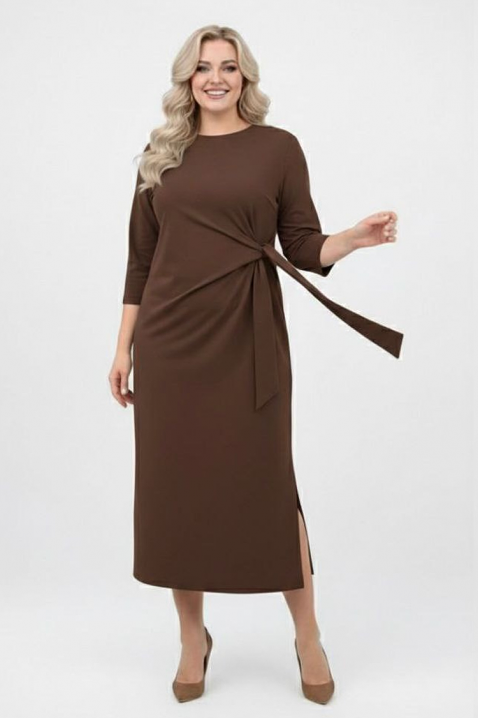 Φόρεμα VREFIONA BROWN, Χρώμα: καφέ, IVET.EU - Εκπτώσεις έως -80%