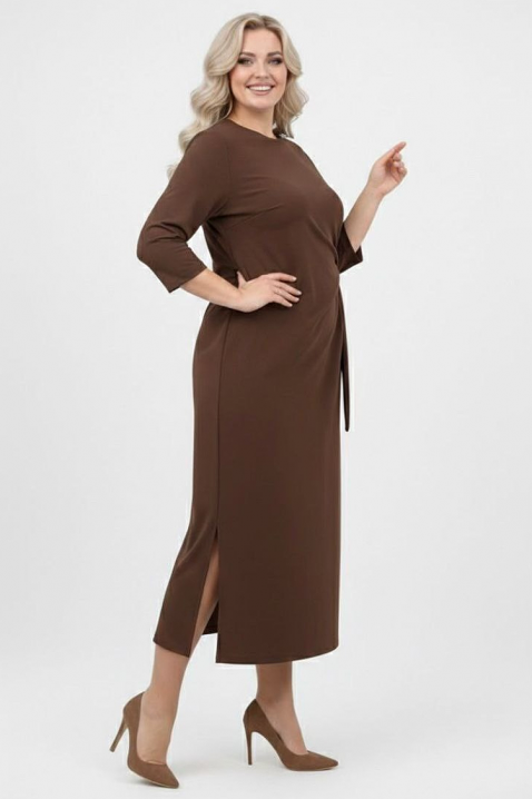 Φόρεμα VREFIONA BROWN, Χρώμα: καφέ, IVET.EU - Εκπτώσεις έως -80%