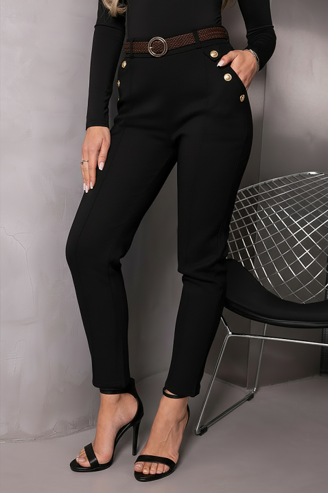 Παντελόνι ZIRVELLA BLACK, Χρώμα: μαύρο, IVET.EU - Εκπτώσεις έως -80%