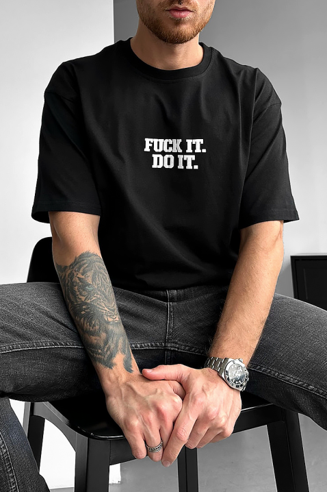 Ανδρικό μπλουζάκι MORFESO BLACK, Χρώμα: μαύρο, IVET.EU - Εκπτώσεις έως -80%