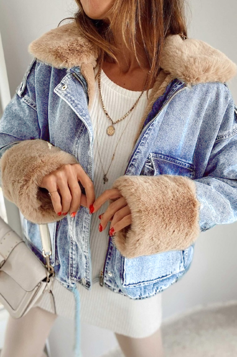 Τζιν μπουφάν MINONZA, Χρώμα: μπλε, IVET.EU - Εκπτώσεις έως -80%