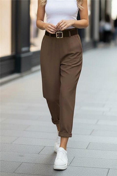 Παντελόνι LOVRENZA MOCHA, Χρώμα: μόκα, IVET.EU - Εκπτώσεις έως -80%