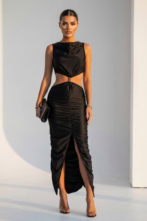 Φόρεμα HROVELZA BLACK, Χρώμα: μαύρο, IVET.EU - Εκπτώσεις έως -80%