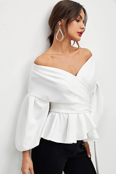 Γυναικεία μπλούζα MERIAM, Χρώμα: άσπρο, IVET.EU - Εκπτώσεις έως -80%