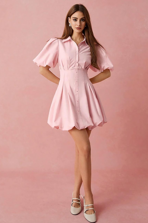 Φόρεμα BLOVELZA, Χρώμα: πούδρα, IVET.EU - Εκπτώσεις έως -80%