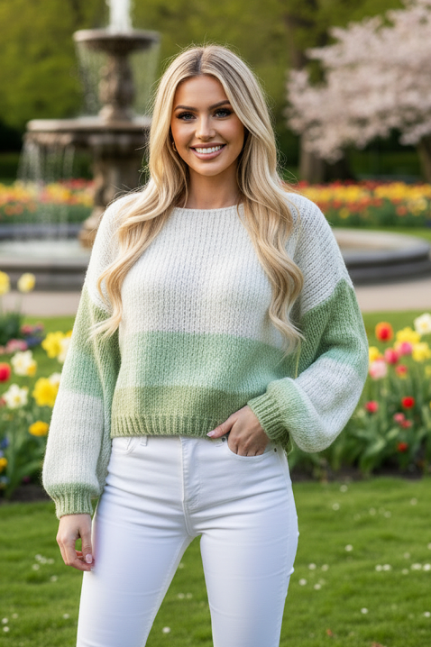 Πουλόβερ OLIVELZA GREEN, Χρώμα: πράσινο, IVET.EU - Εκπτώσεις έως -80%