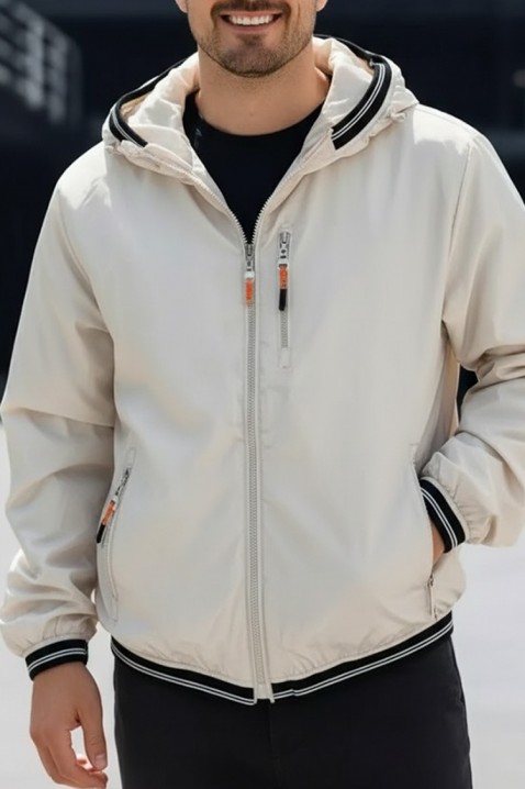 Ανδρικό μπουφάν ZORMENFO ECRU, Χρώμα: εκρού, IVET.EU - Εκπτώσεις έως -80%