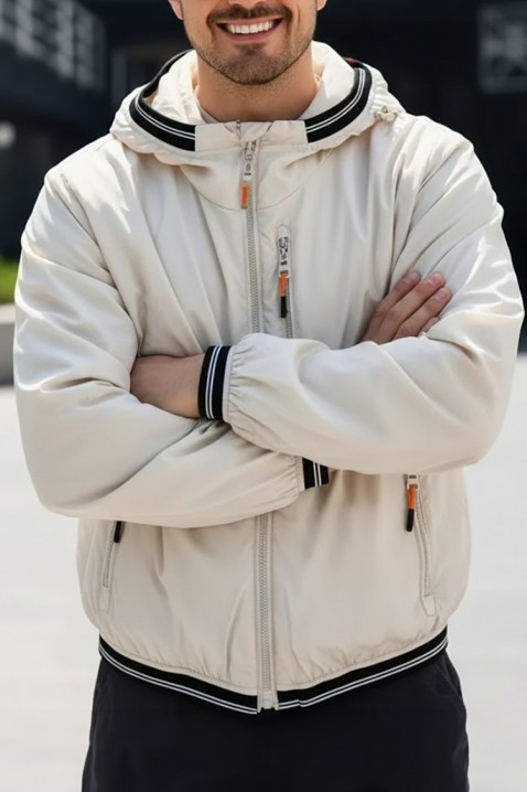 Ανδρικό μπουφάν ZORMENFO ECRU, Χρώμα: εκρού, IVET.EU - Εκπτώσεις έως -80%