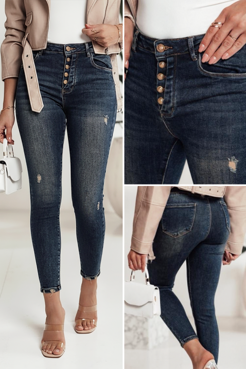 Τζιν VALERINZA, Χρώμα: σκούρο μπλε, IVET.EU - Εκπτώσεις έως -80%