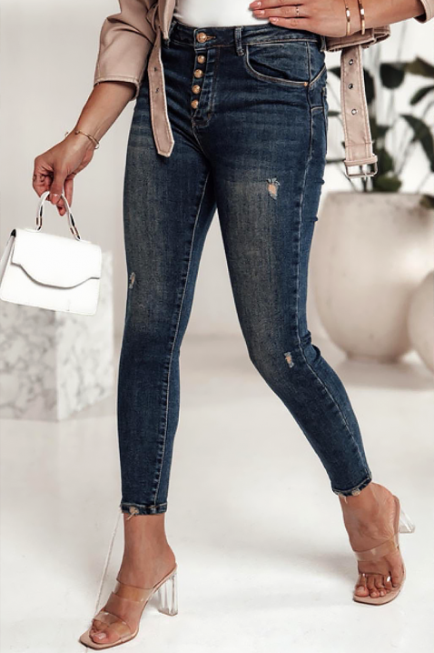 Τζιν VALERINZA, Χρώμα: σκούρο μπλε, IVET.EU - Εκπτώσεις έως -80%