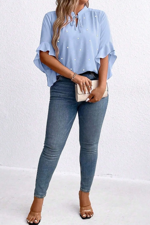 Γυναικεία μπλούζα ELISANDRINA SKY, Χρώμα: Γαλάζιο, IVET.EU - Εκπτώσεις έως -80%