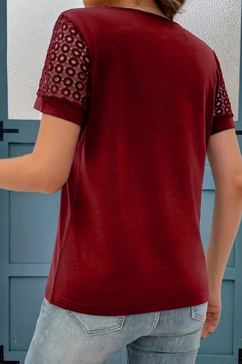 Κοντομάνικο μπλουζάκι ANATEMIDA BORDO, Χρώμα: μπορντό, IVET.EU - Εκπτώσεις έως -80%