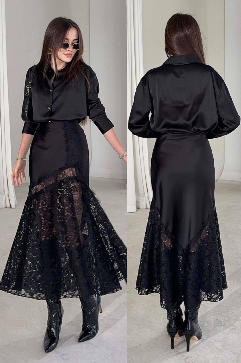 Φούστα DANZOLA BLACK, Χρώμα: μαύρο, IVET.EU - Εκπτώσεις έως -80%