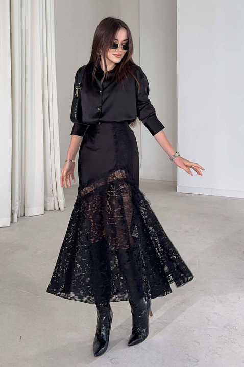 Φούστα DANZOLA BLACK, Χρώμα: μαύρο, IVET.EU - Εκπτώσεις έως -80%