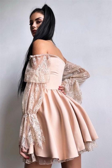 Φόρεμα HLONDINA PUDRA, Χρώμα: πούδρα, IVET.EU - Εκπτώσεις έως -80%