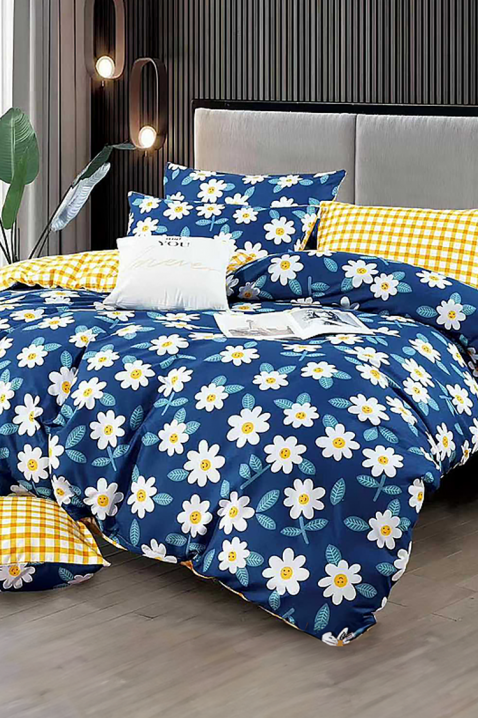 Σετ κρεβατοκάμαρας KROVEFA 160x200 cm βαμβακερό - 4 τεμ., Χρώμα: μπλε, IVET.EU - Εκπτώσεις έως -80%