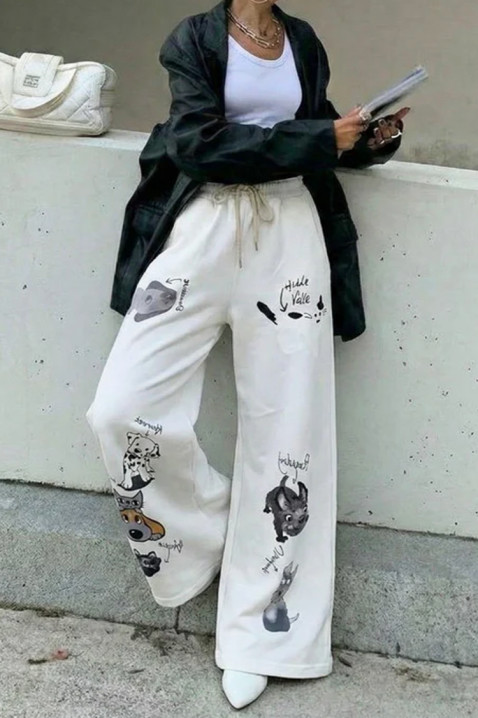 Παντελόνι GLARDELZA, Χρώμα: εκρού, IVET.EU - Εκπτώσεις έως -80%