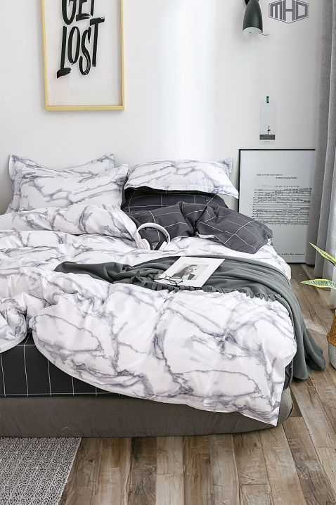 Σετ κρεβατοκάμαρας ANARELFA 160x200 cm βαμβακερό - 4 τεμ., Χρώμα: γκρι, IVET.EU - Εκπτώσεις έως -80%