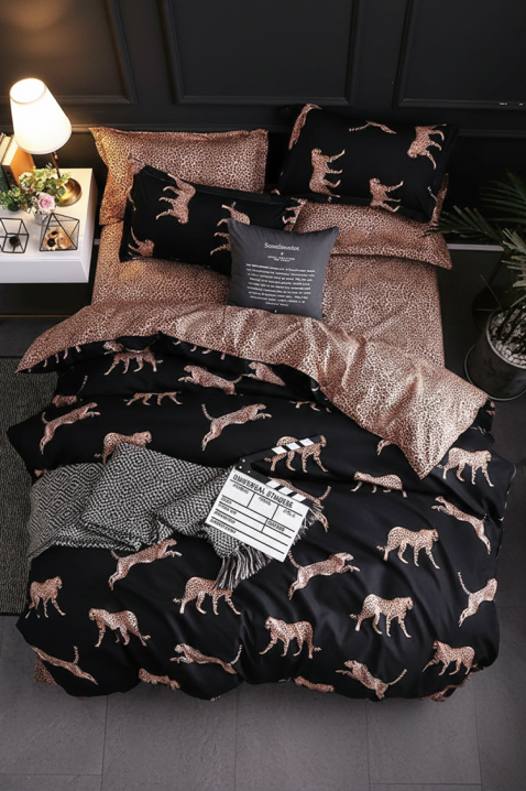 Σετ κρεβατοκάμαρας BLUNEGA 160x200 cm βαμβακερό - 4 τεμ., Χρώμα: μαύρο, IVET.EU - Εκπτώσεις έως -80%