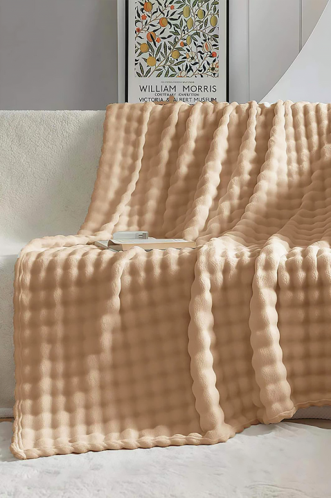 Κουβέρτα DIMFELDA BEIGE 160x200 cm, Χρώμα: μπεζ, IVET.EU - Εκπτώσεις έως -80%