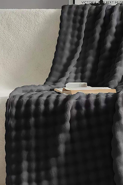 Κουβέρτα DIMFELDA BLACK 160x200 cm, Χρώμα: μαύρο, IVET.EU - Εκπτώσεις έως -80%