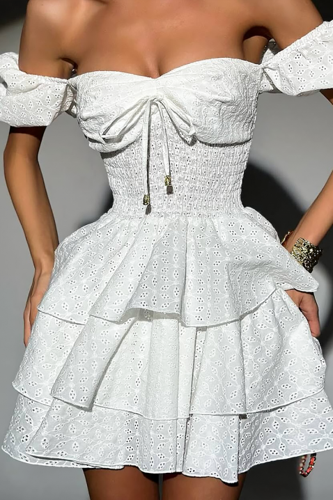 Φόρεμα ALEKSINA WHITE, Χρώμα: άσπρο, IVET.EU - Εκπτώσεις έως -80%