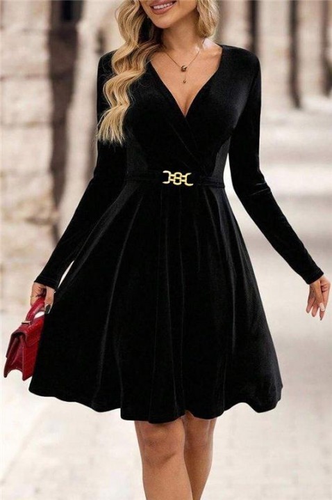 Φόρεμα VRELZONA BLACK, Χρώμα: μαύρο, IVET.EU - Εκπτώσεις έως -80%