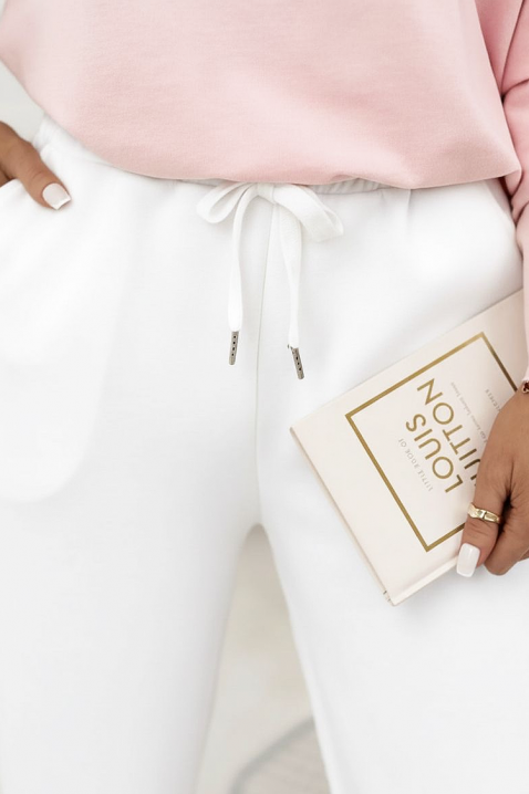 Παντελόνι MALENIA WHITE, Χρώμα: άσπρο, IVET.EU - Εκπτώσεις έως -80%