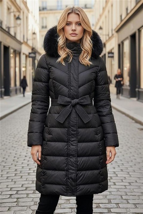 Μπουφάν SRELONDA, Χρώμα: μαύρο, IVET.EU - Εκπτώσεις έως -80%