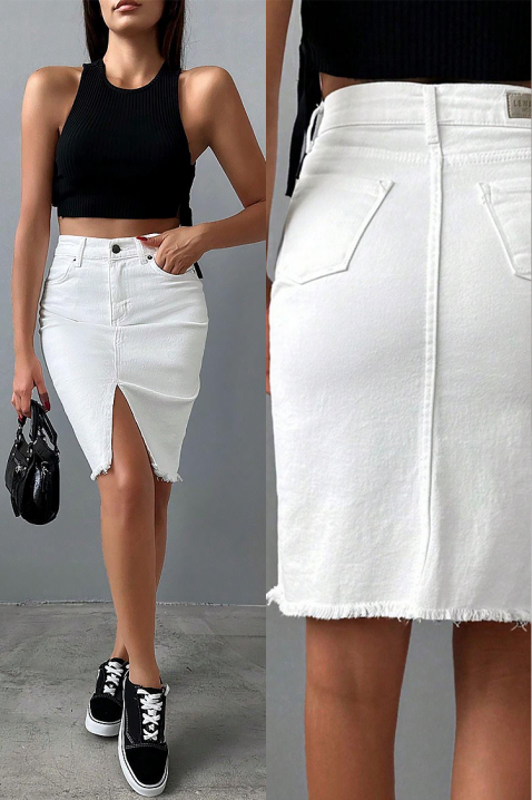 Φούστα VELNINZA, Χρώμα: άσπρο, IVET.EU - Εκπτώσεις έως -80%