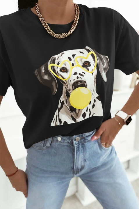 Κοντομάνικο μπλουζάκι MARGINZA BLACK, Χρώμα: μαύρο, IVET.EU - Εκπτώσεις έως -80%