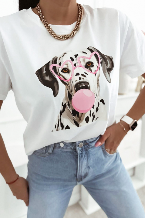 Κοντομάνικο μπλουζάκι MARGINZA WHITE, Χρώμα: άσπρο, IVET.EU - Εκπτώσεις έως -80%