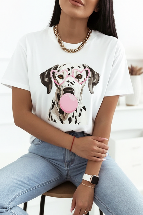 Κοντομάνικο μπλουζάκι MARGINZA WHITE, Χρώμα: άσπρο, IVET.EU - Εκπτώσεις έως -80%