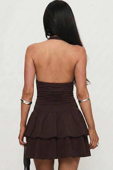 Φόρεμα SAVIRA BROWN, Χρώμα: καφέ, IVET.EU - Εκπτώσεις έως -80%