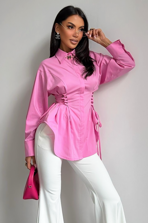 Γυναικείο πουκάμισο VIONEZA PINK, Χρώμα: ροζ, IVET.EU - Εκπτώσεις έως -80%